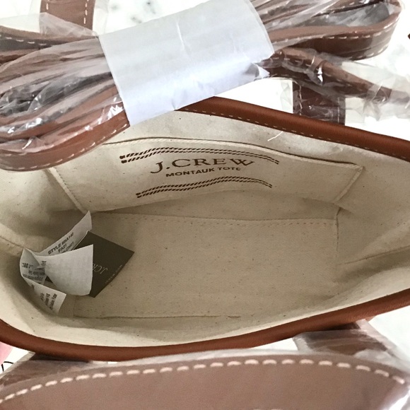 J. CREW Leather Mini Montauk Tote Bag New - Picture 12 of 14